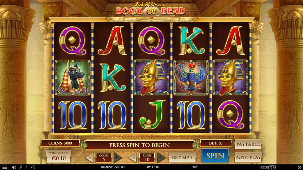 Book of Dead de la PlaynGo